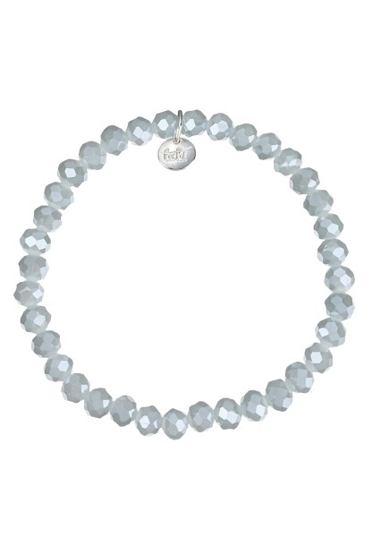 Leslii Damen-Armband Kate Kristall Glasperlen dehnbar Grau