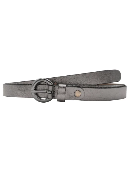 Leslii Premium Gürtel echter Leder-Gürtel Kalbs-Nappaleder Breite 2cm Narbung Gun Metal Grau