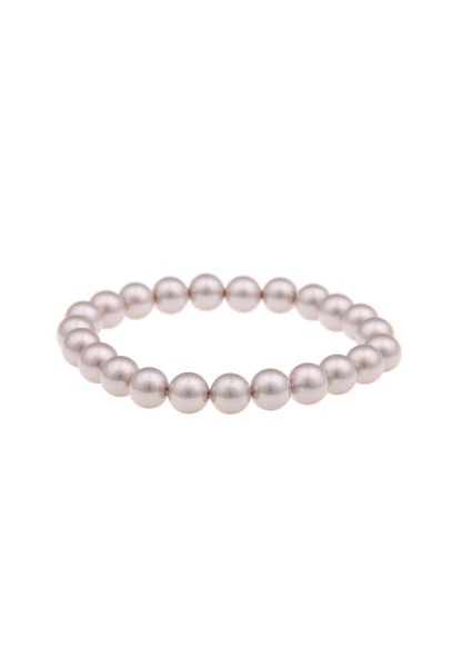 Leslii Damen-Armband Perlen-Armband Classic Hellbraun dehnbares Modeschmuck-Armband Braun