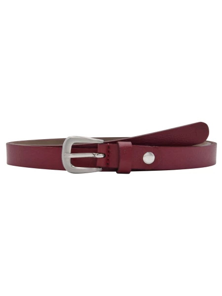 Leslii Premium Gürtel echter Leder-Gürtel beerenfarbenen Breite 2cm Kalbs-Nappaleder Narbung Berry