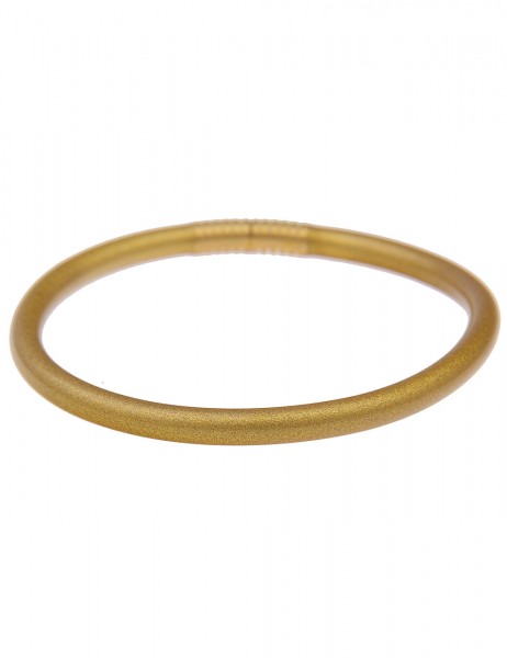 Leslii Damen-Armband schmaler Armreif Metallic-Look Armschmuck Modeschmuck-Armband Gold Matt