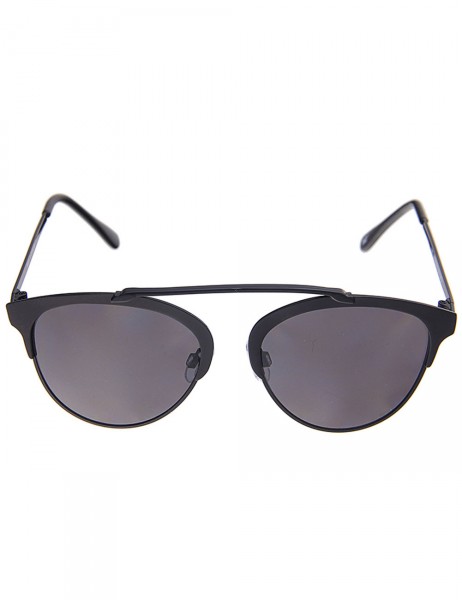 Leslii Sonnenbrille Damen Piloten-Brille Designerbrille Sunglasses Schwarz Metall Sonnenbrille ohne