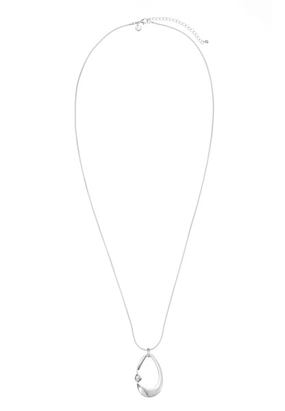 Leslii lange Halskette Spiraldrop | Silber