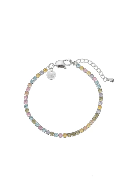 Leslii Armband Stainless Kristall versilbert Rainbow