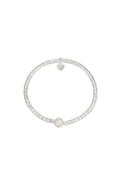 Leslii Armband Muster Perle in Weiß Silber