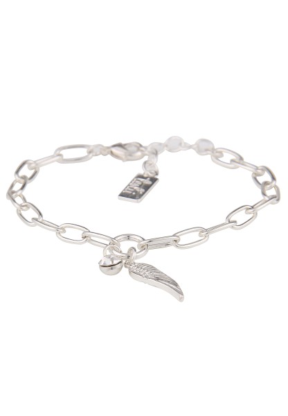 Leslii Damen-Armschmuck Engelsflügel Strass-Stein Glieder-Armband Modeschmuck Armband Silber