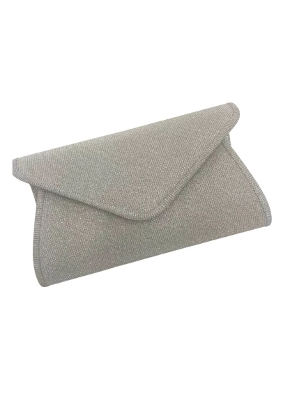 Leslii Clutch Handtasche Glitzer in Silber