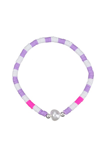 Leslii Armband Perle in Lila Pink