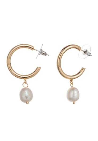 Leslii Creolen Pearls Perlen Gold