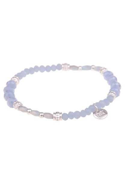 Leslii Damen-Armband Kiara Kristall Glasperlen-Armband Modeschmuck-Armband dehnbar Blau