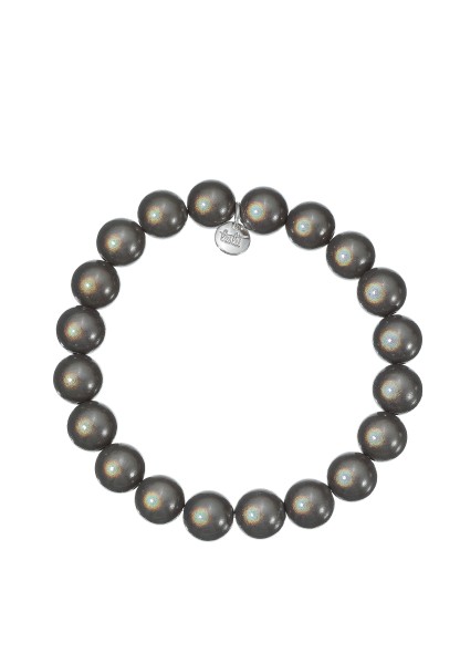 Leslii Reflective Pearl Perlen-Armband Magic 3D-Effekt Ø 12mm Grau