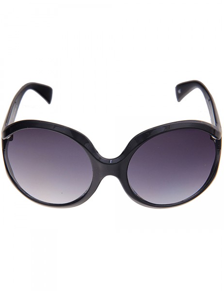 Leslii Sonnenbrille Damen Boho-Look schwarze Designerbrille Sunglasses Schwarz Kunststoff Statement-