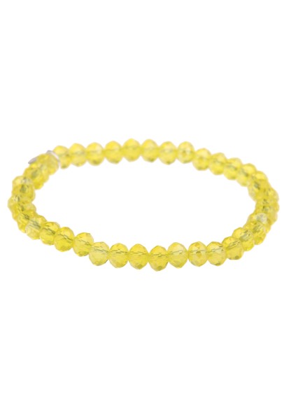 Leslii Damen-Armband Kate Kristall Glasperlen-Armband Modeschmuck-Armband dehnbar Gelb