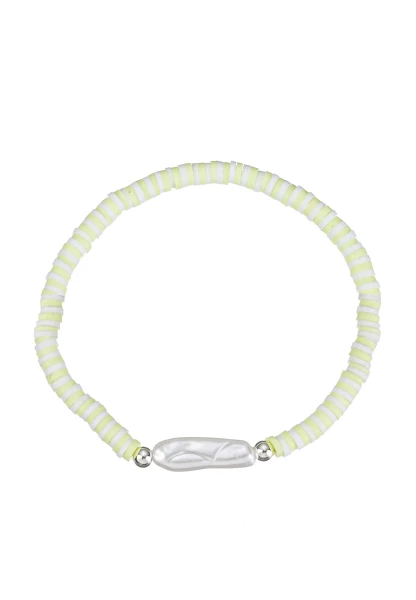 Leslii Armband Perle in Weiß Gelb