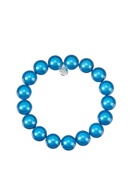 Leslii Reflective Pearl Perlen-Armband Magic 3D-Effekt Ø 12mm in Blau
