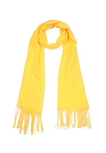 Leslii Damen-Schal Basic Uni-Schal einfarbiger Schal in Gelb