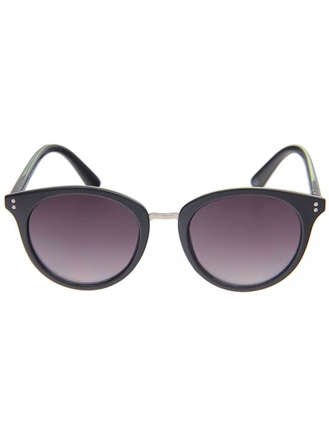 Leslii Sonnenbrille Damen Classic-Look schwarze Designerbrille Sunglasses in Schwarz Kunststoff