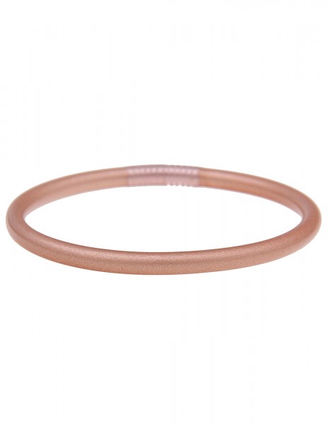 Leslii Damen-Armband Armreif Metallic-Look Armschmuck Modeschmuck-Armband Kupfer Rosé Matt