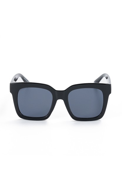 Leslii Sonnenbrille Damen schwarze Designerbrille Sunglasses Kunststoff Schwarz