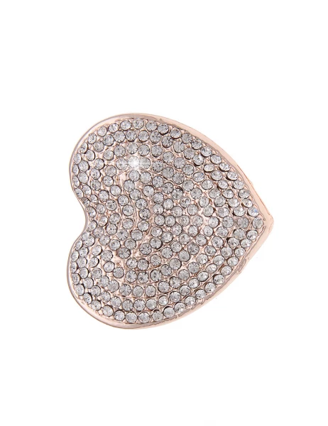 Leslii Sale Ring Statement Herz Strass - 21/rose gold