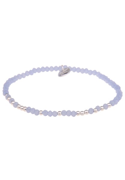Leslii Damen-Armband Kathi Kristall Glasperlen-Armband Modeschmuck-Armband dehnbar Blau