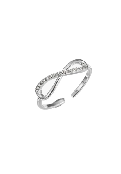 Leslii Ring Unendlichkeit Endless Silber Strass