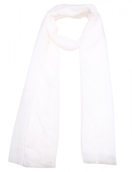 Leslii Damen-Schal Classic Uni-Schal einfarbiger Schal in Weiß