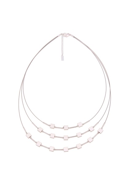 Leslii Damen-Kette Hals-Reif kurze Halskette Quadraten silberne Modeschmuck-Kette Silber