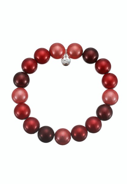 Leslii Reflective Pearl Perlen-Armband Magic 3D-Effekt Ø 12mm Rot