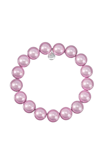 Leslii Reflective Pearl Perlen-Armband Magic 3D-Effekt Ø 12mm Rosa