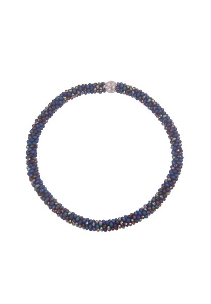 kurze Halskette Klara Kristallkorn - 03/blau