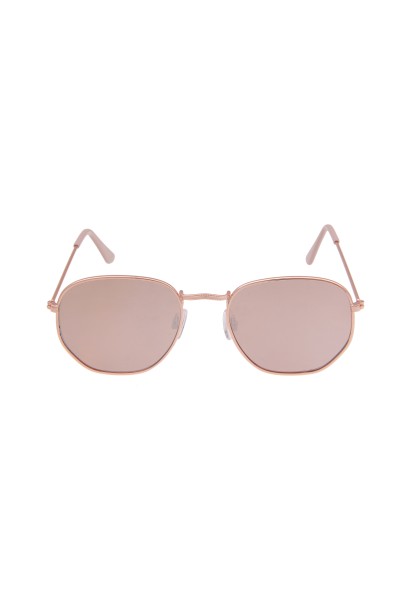 Leslii Sonnenbrille Kanten Style Eckig Damen Sunglasses Designerbrille in Rosé