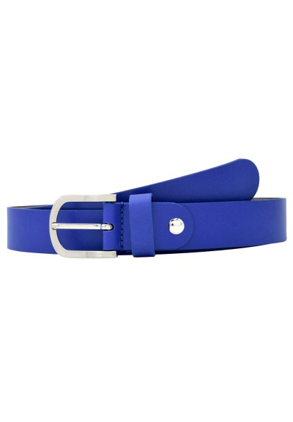 Leslii Premium Gürtel echter Leder-Gürtel 3cm blauer Gürtel Kalbs-Nappaleder Narbung Royal-Blau