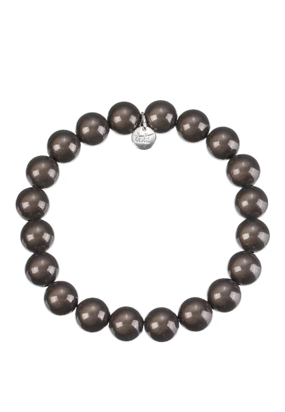 Leslii Reflective Pearl Perlen-Armband Magic 3D-Effekt Ø 10mm in Taupe