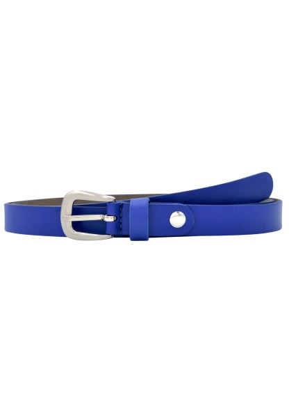 Leslii Premium Gürtel echter Leder-Gürtel 2cm blauer Gürtel Kalbs-Nappaleder Narbung Royal-Blau