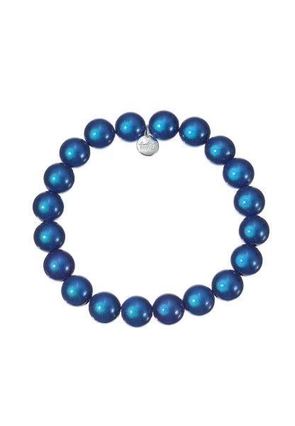 Leslii Reflective Pearl Perlen-Armband Magic 3D-Effekt Ø 10mm Blau