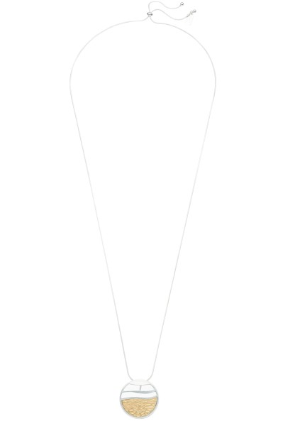 Leslii lange Halskette mit rundem Anhänger