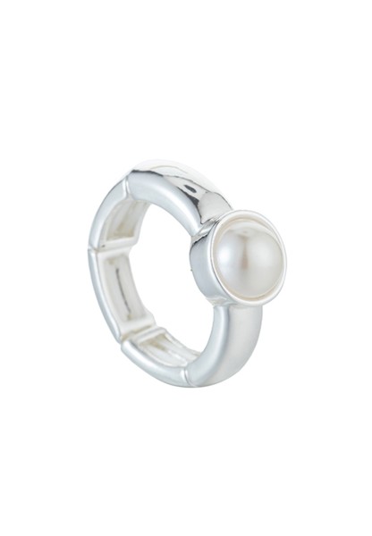 Leslii Ring silber Perle